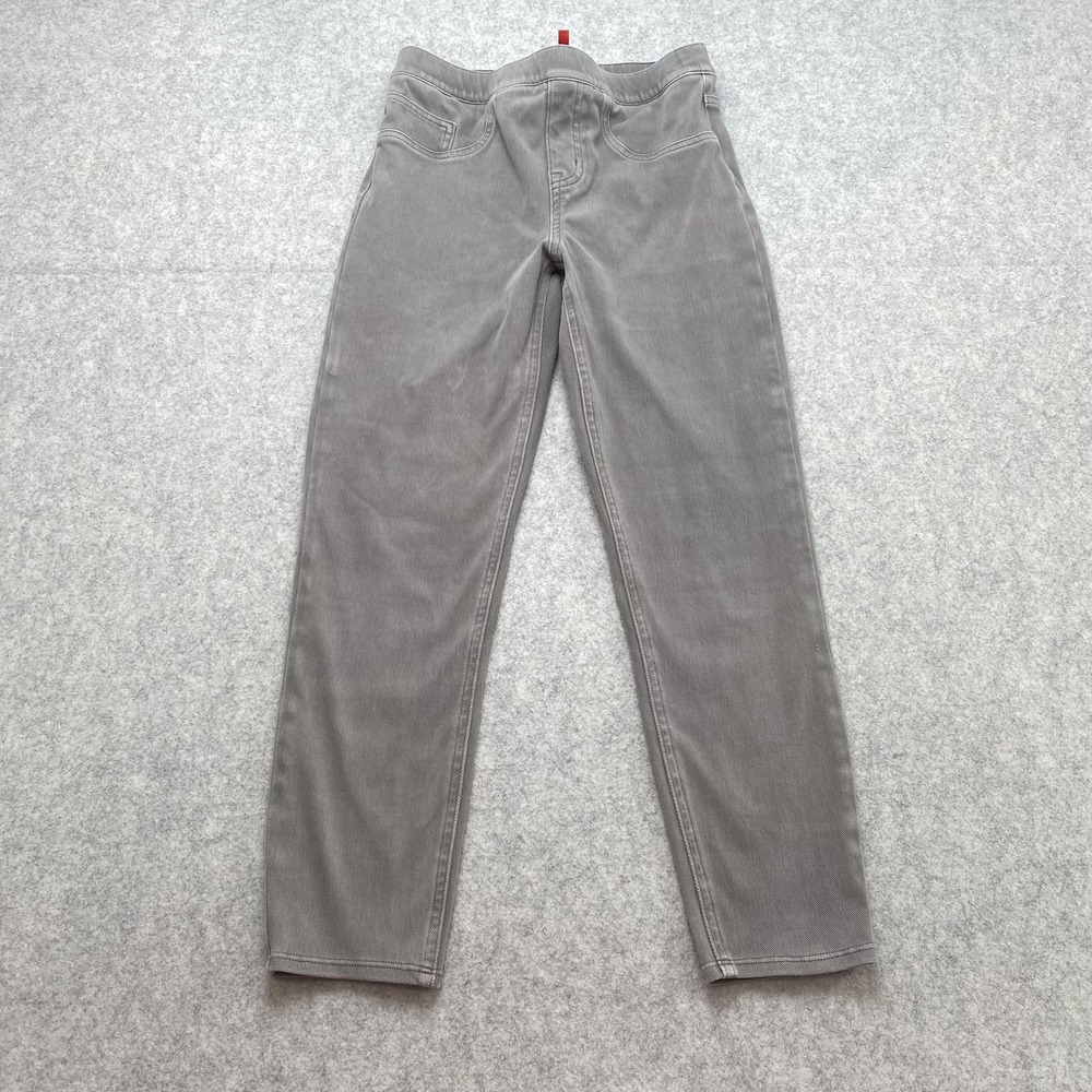 Spanx Womens S Petite Jegging Jeans Gray Medium Wash Stretch Pull On Ankle 26x23